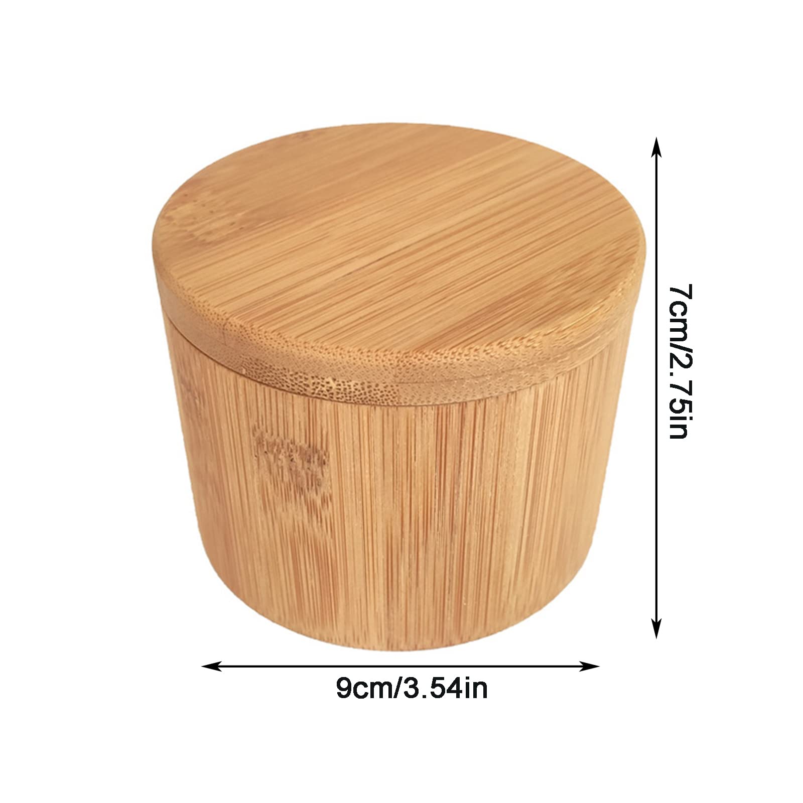 Honeydak Bambus Salzkeller – Mit Magnetischem Drehdeckel & Holzlöffel, 170 Ml, Natur