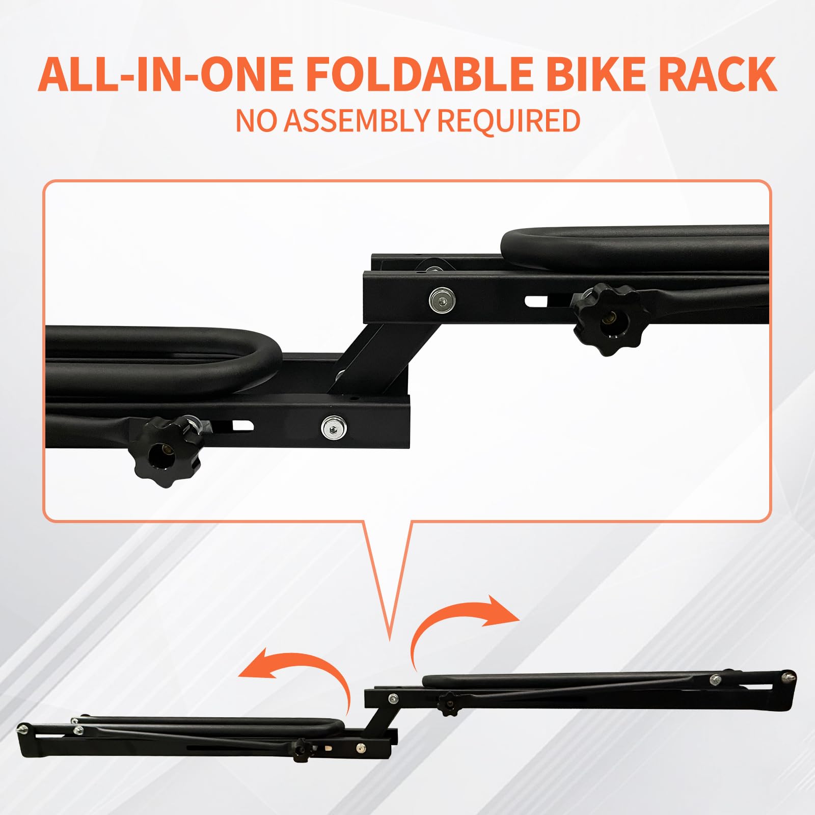 Roof Bike Rack Mount for Car & SUV, Foldable Upright Bicycle Carrier with Two Arms, 1-Bike Rooftop Carrier, only for Removable Roof Crossbars