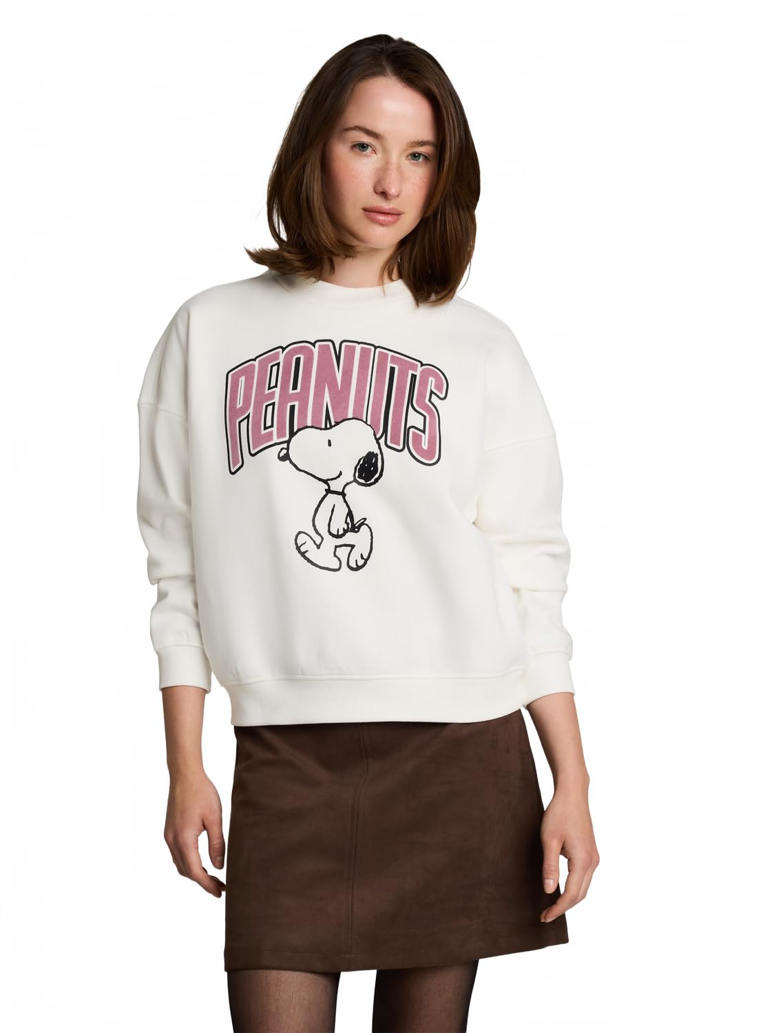 Tom Tailor Damen 1052369 Peanuts-Sweatshirt mit Rundhalsausschnitt (1er Pack)