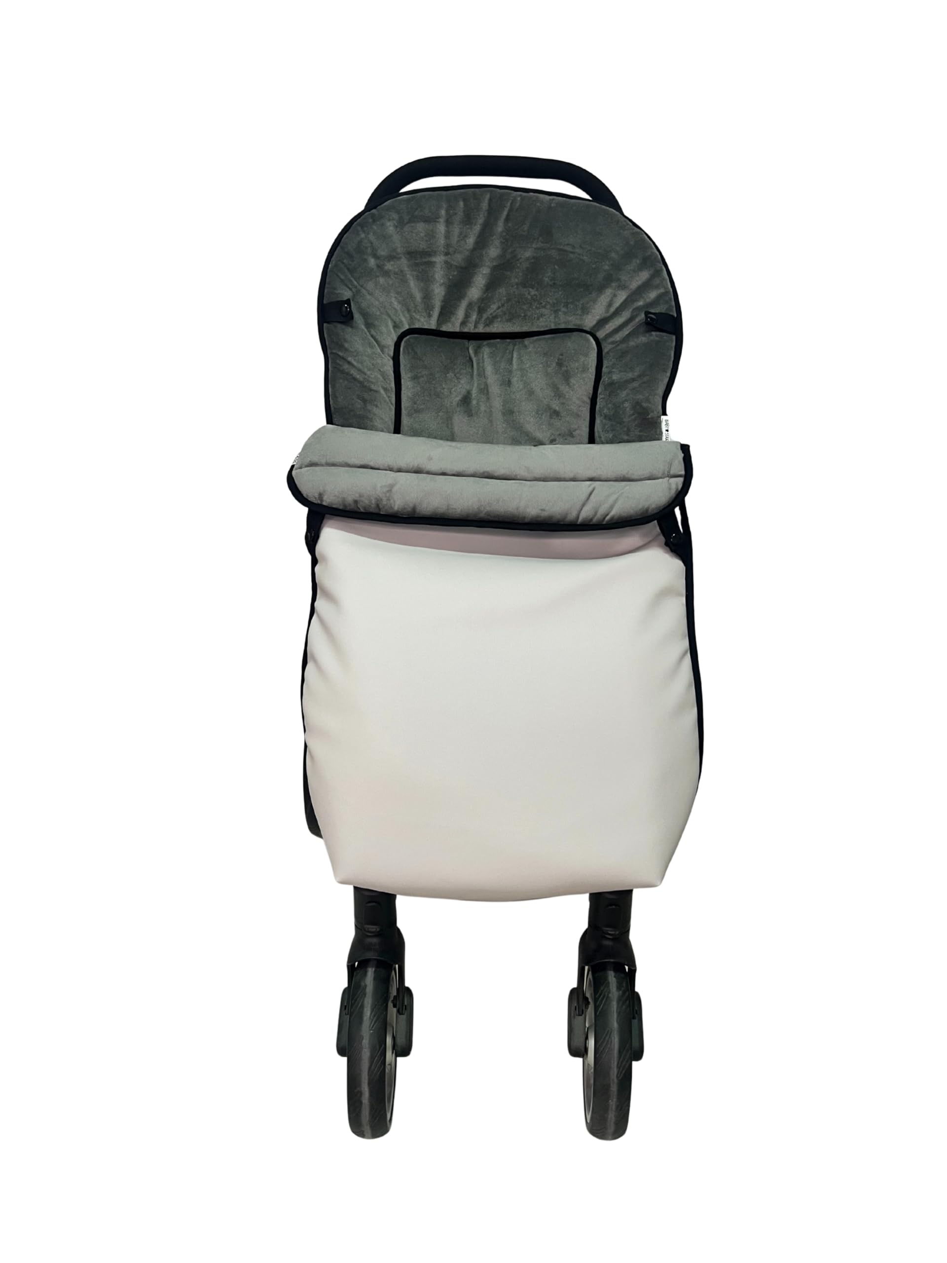 Saco Silla de Paseo Universal de ecopiel premium beige, saco bebe invierno con polar extrasuave, saco carro bebé impermeable, desmontable y transpirable, doble apertura, resistente hasta -15 grados