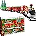 Daity, treno di Natale elettrico con binari, giocattolo per Babbo Natale, 340 cm lungo binario per bambini, regalo di Natale con luce