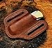 ADAM KNIVES Leather Pocket Knife Sheath For Belt, Slanted Sheath, Tooled Leather Sheath, Beautiful Folding/Trapper Knife Cover 100% Real
