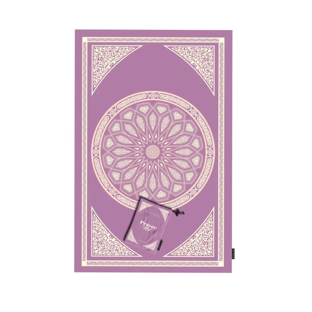 ART MOOD HOMEPrayer Mat Pocket Travel Prayer Mat Waterproof Prayer Mat (Qubba Purple)