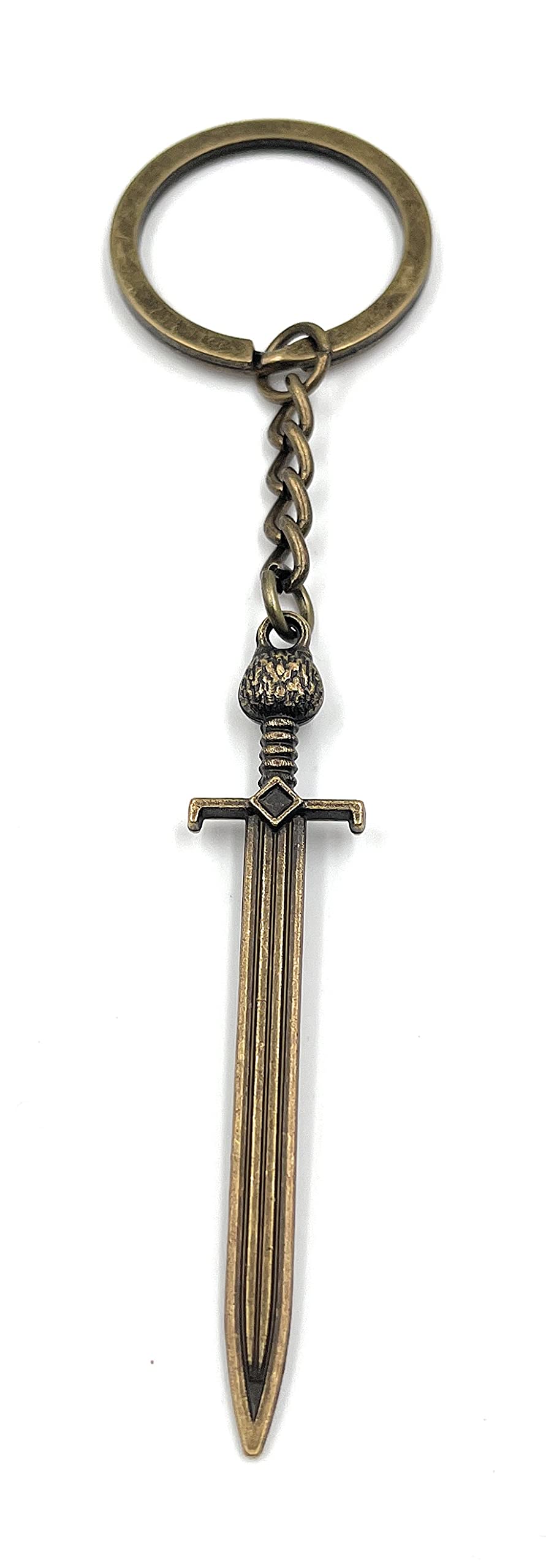 H-Customs Men's Bronze Sword Dagger Antique Keychain Pendant