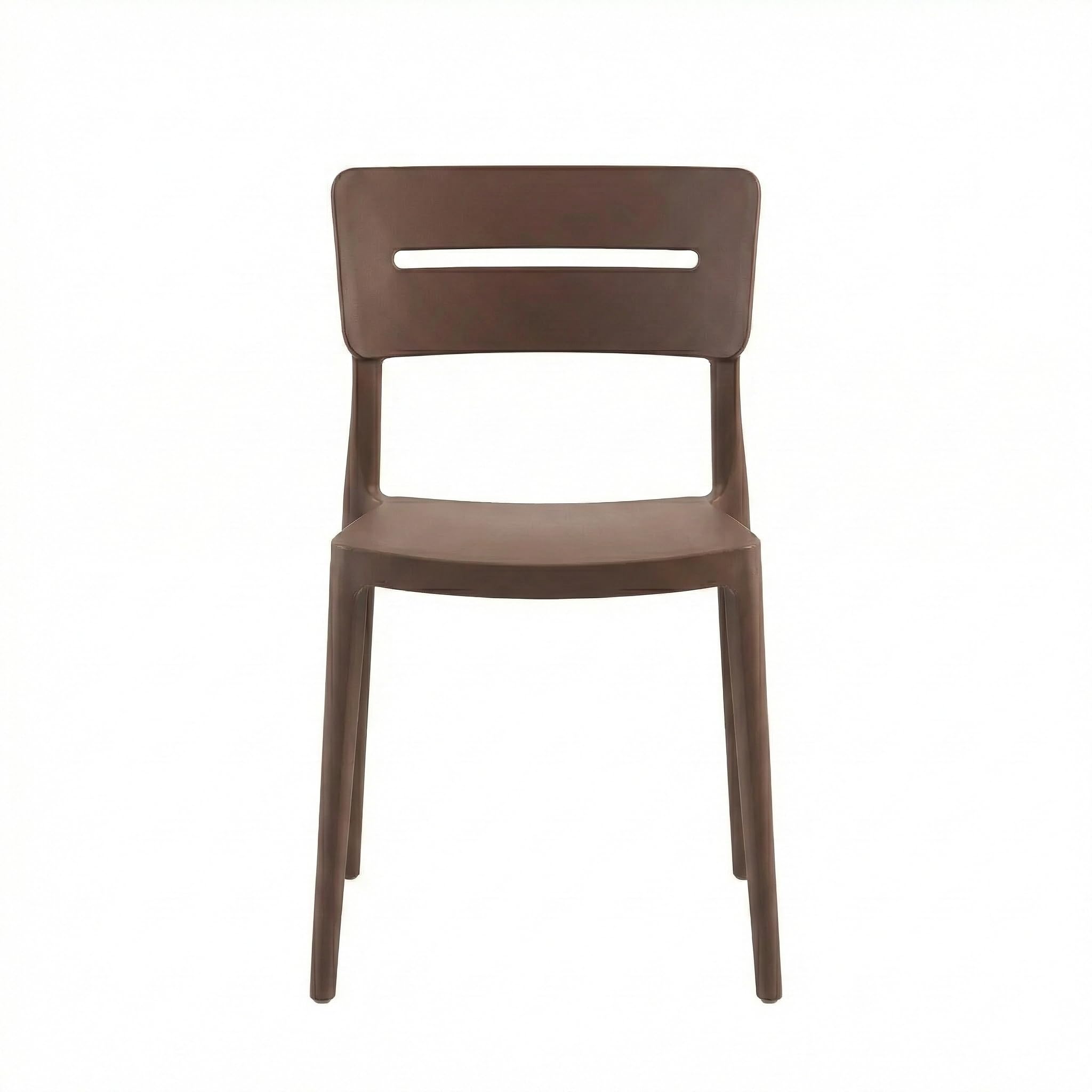 Cribel Set 4 Sedie Bella Bronzo in Polipropilene | Sedie Impilabili per Cucina, Sala da Pranzo, Giardino e Bar | Design Moderno, Resistenti e Facili da Pulire (BRONZO)