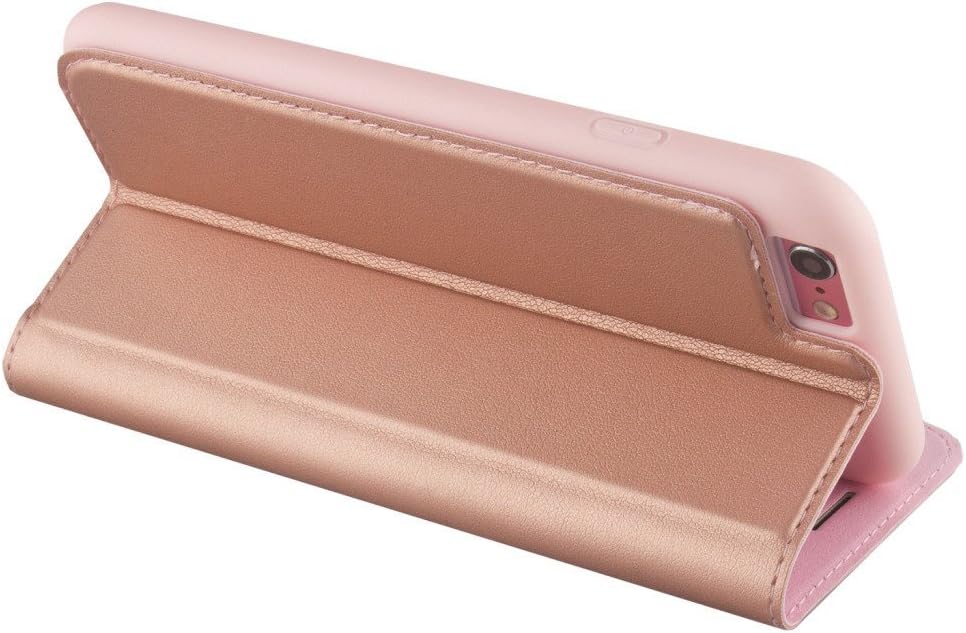 Nouske iPhone 6 Plus/6s Plus 5.5 inch Flip Folio Wallet Stand up Credit Card Holder Leather Case Cover Holster/Magnetic Closure/TPU bumper/360 Full Body Protection, Rose Gold