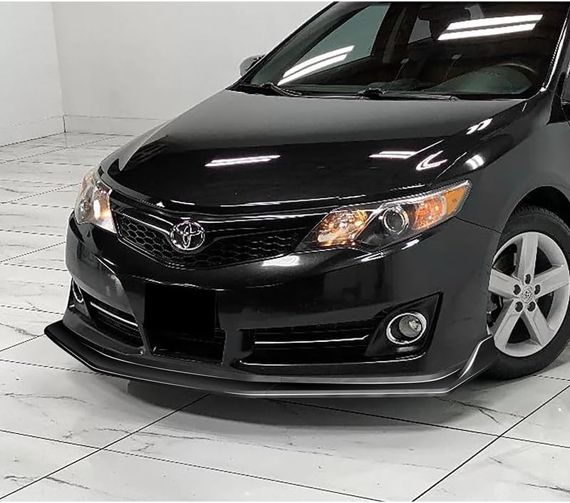 STAY TUNED PERFORMANCE ABS Material STP-Style Front Bumper Lip Body Kit Spoiler Splitter Compatible with 2012-2014 Toyota Camry SE Model [Not Fit for LE/XLE Models] (Painted Black)