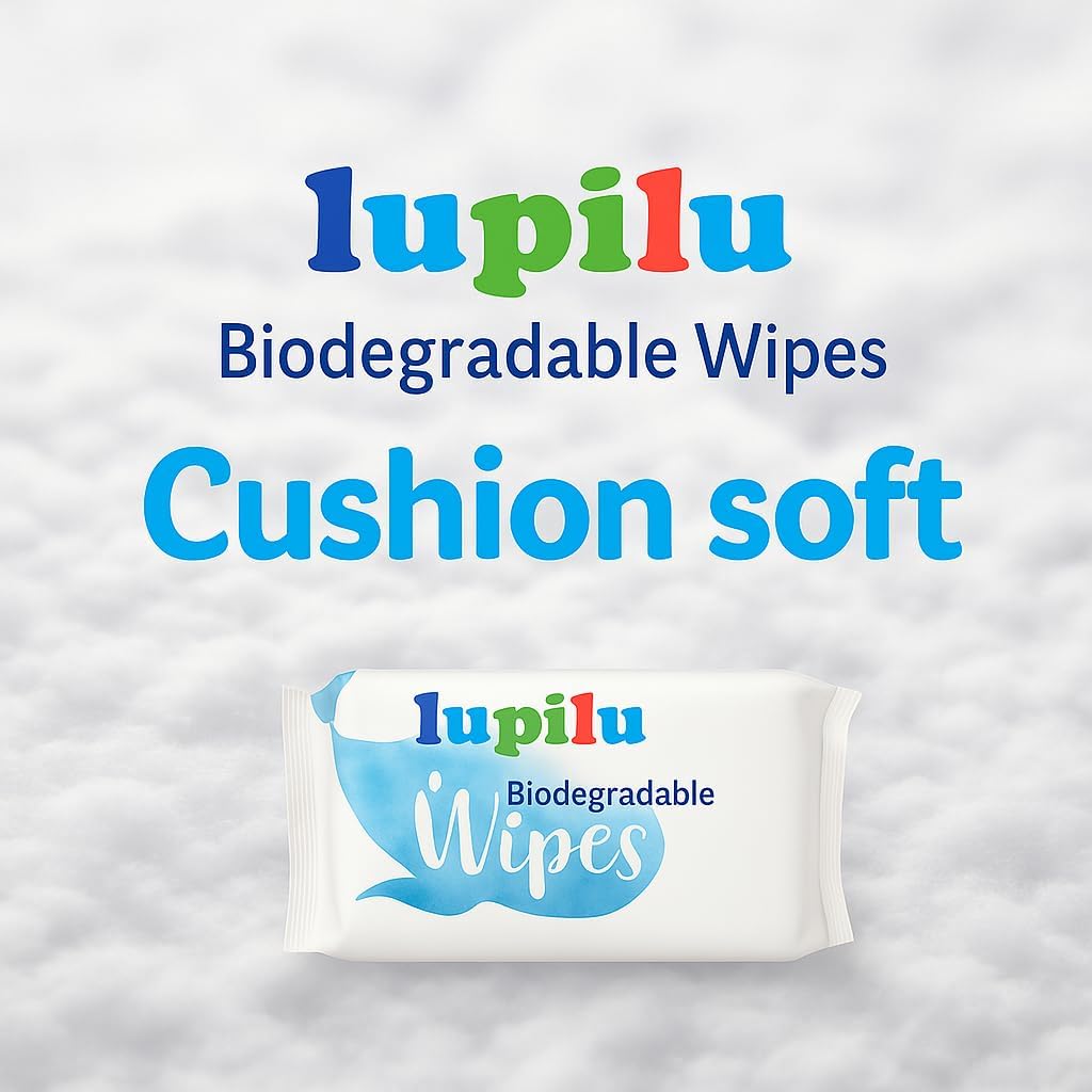Lupilu Biodegradable Baby Wipes, 12 Pack, White, 60 count (Pack of 12) - Image 3