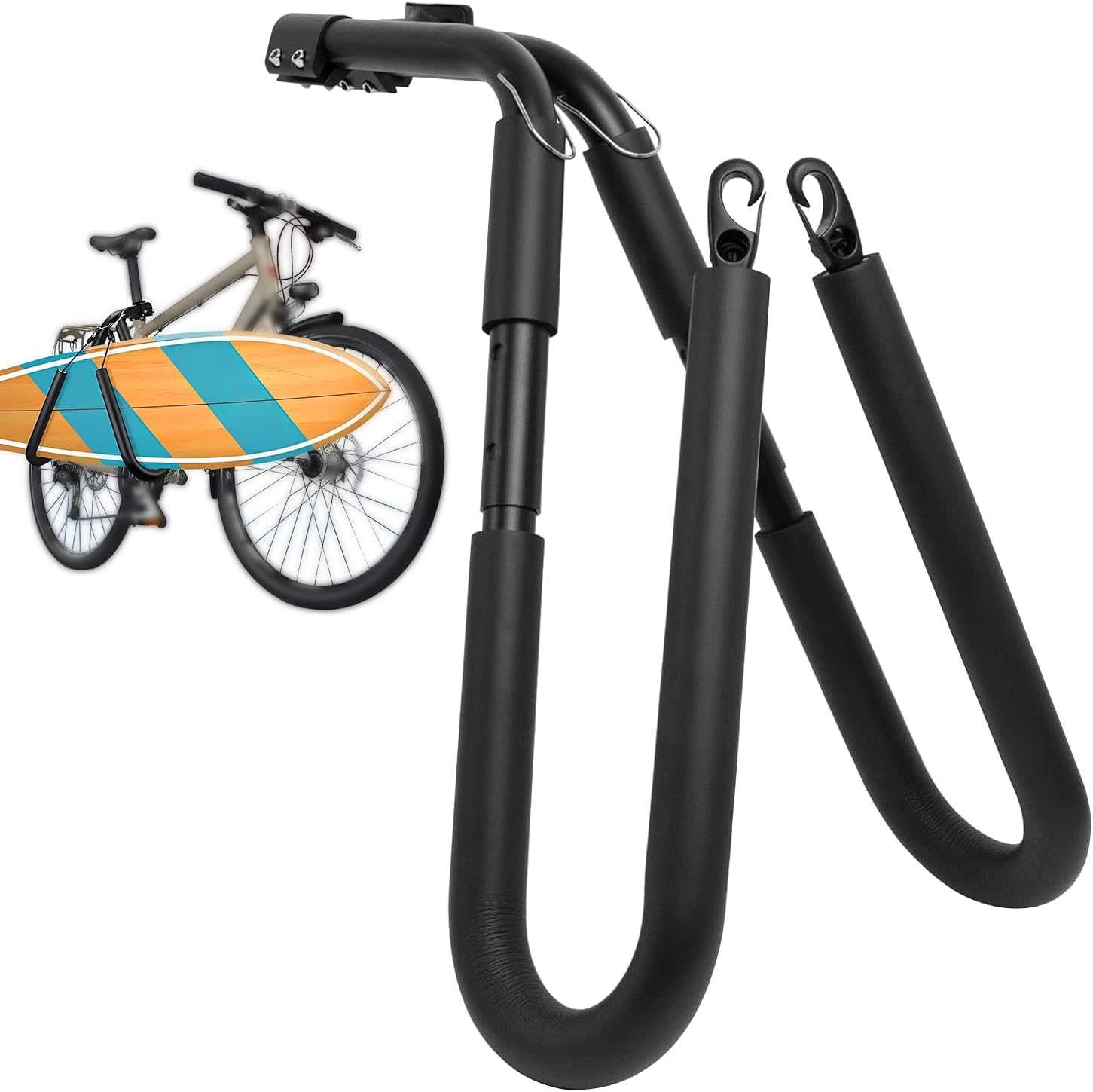 Surfboard Bicycle Carrier Rack,Surfboard Bike Rack,Bicycle Surfing Carrier Mount,Bike Skimboard,Side Kiteboard Holder