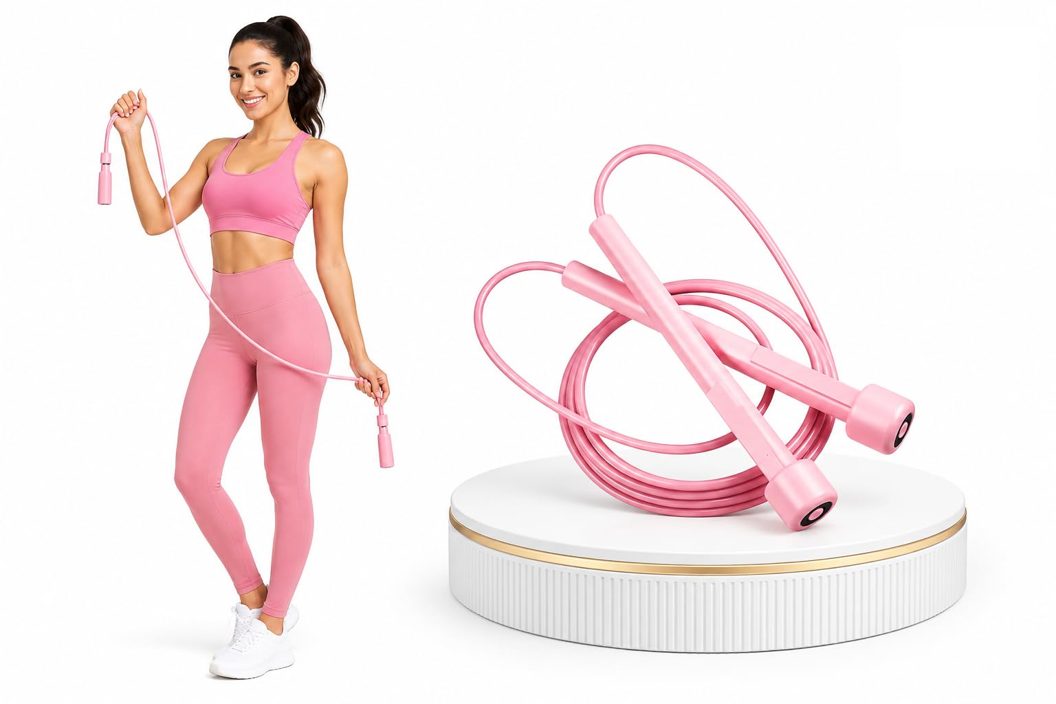 Skipping Ropes for Women & Kids Adjustable freestyle Jumping Ropes-image-3