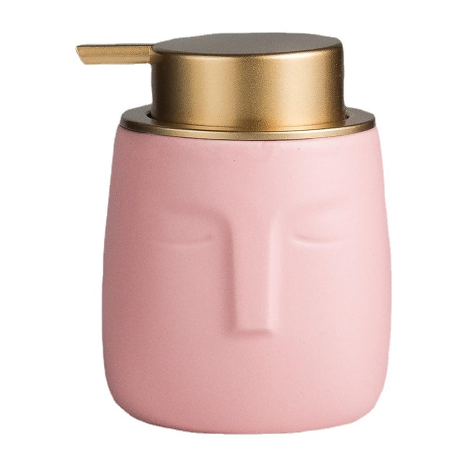 Qyleee Pink Hand Stylish Ceramic Soap Dispenser Set Suitable For Bathroom And Kitchen Large Capacity Dish For Bathroom(Pink)