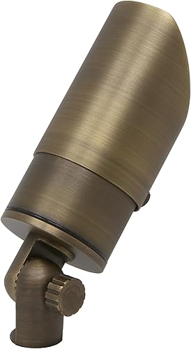 Miniatura 4 de Lightkiwi C4573 Foco de latón ajustable para exteriores con foco de iluminación LED para paisaje de bajo voltaje, perfecto para jardín, valla, luces