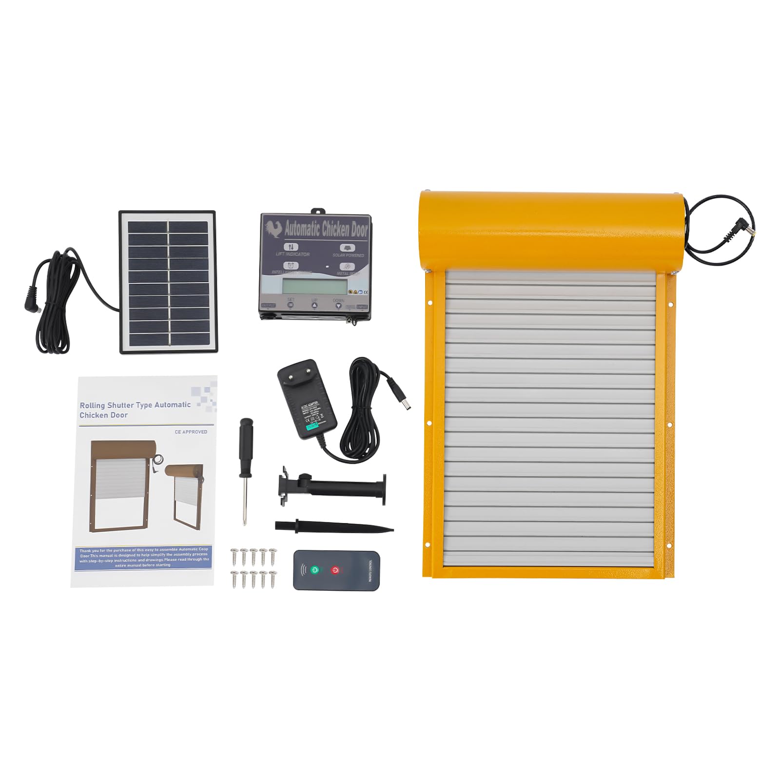 Porta automatica del pollaio, quattro modalità di funzionamento, funzione di protezione intelligente, batteria da 2000 mAh, alimentazione solare