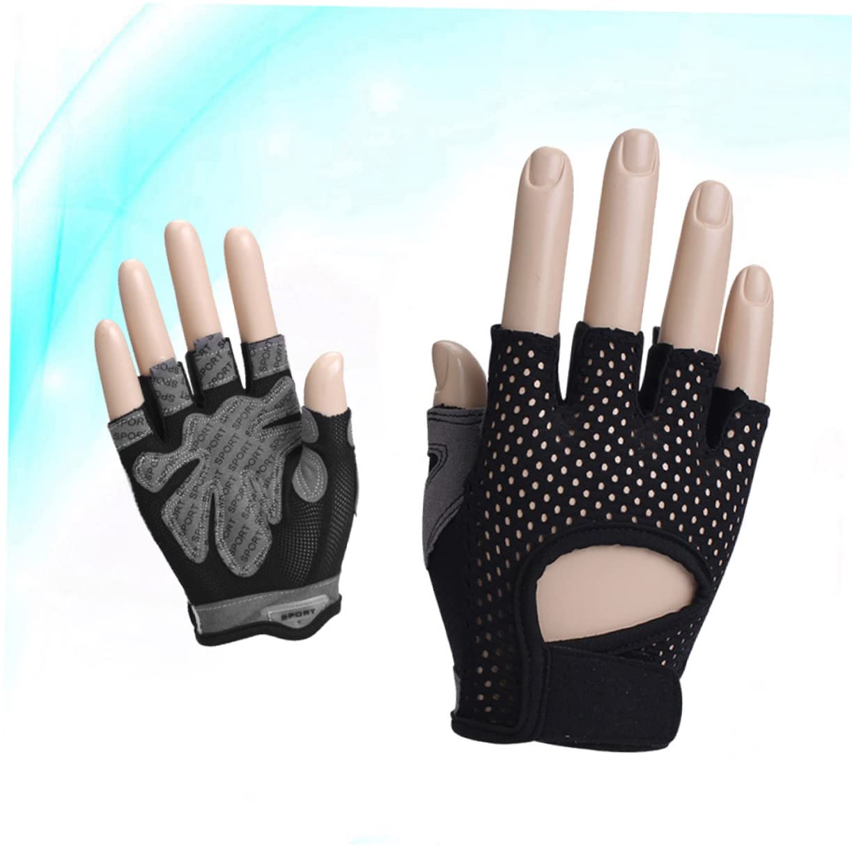 BESPORTBLE 3 Guantes De Entrenamiento para Mujer De Medio Dedo para Levantamiento De Pesas (Palma para Equipo De Fuerza)