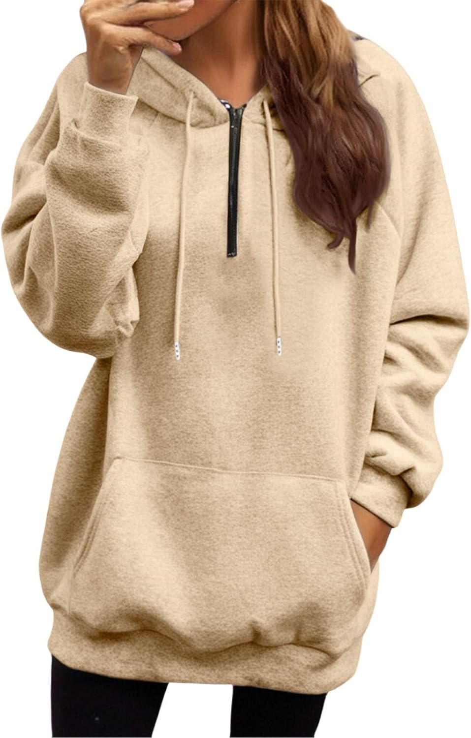 Womens Quarter Zipper Sweatshirt Casual Oversized Fleece Pullover Hoodie Long Sleeve Loose Lightweight Fall Outdoor Outfit Womens Quarter Zipper Sweatshirt Casual Oversized Fleece Pullover Hoodie Long Sleeve Loose Lightweight Fall Outdoor Outfit