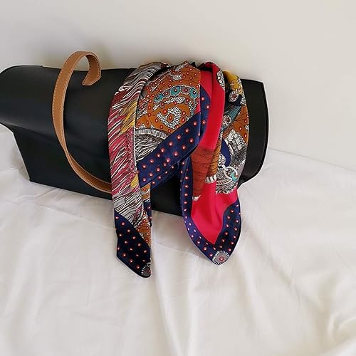 Miniatura 147 de FONYVE - Pañuelo de satén sedoso de tamaño mediano para mujer, cuadrado, 27.5 x 27.5 pulgadas