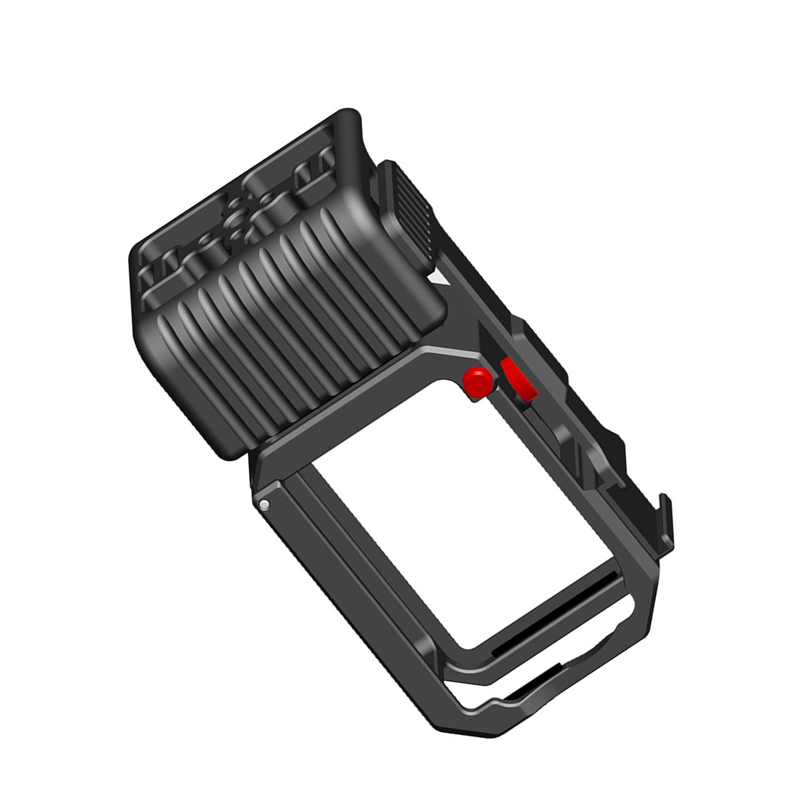 Generic Kit Impugnatura Ergonomica per Gabbia per Fotocamera, Kit Impugnatura Ergonomica in Lega di Alluminio per Action 6, Pulsante di Scatto a Rilascio Rapido per Riprese Stabili, Cinturino da