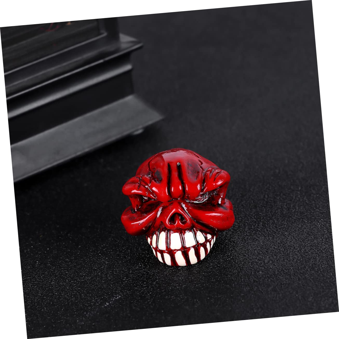 Gatuida 3sätze Skull Ventilkappen Für Motorräder Und Fahrräder Aus Strapazierfähigem Rot Kreative Schädelkopf-Form Schützt Ventile Vor Schmutz Und Wasser Installieren Und Sicher Der