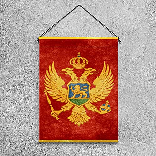 Drapeau rouge de bienvenue robuste en tissu double face toutes saisons