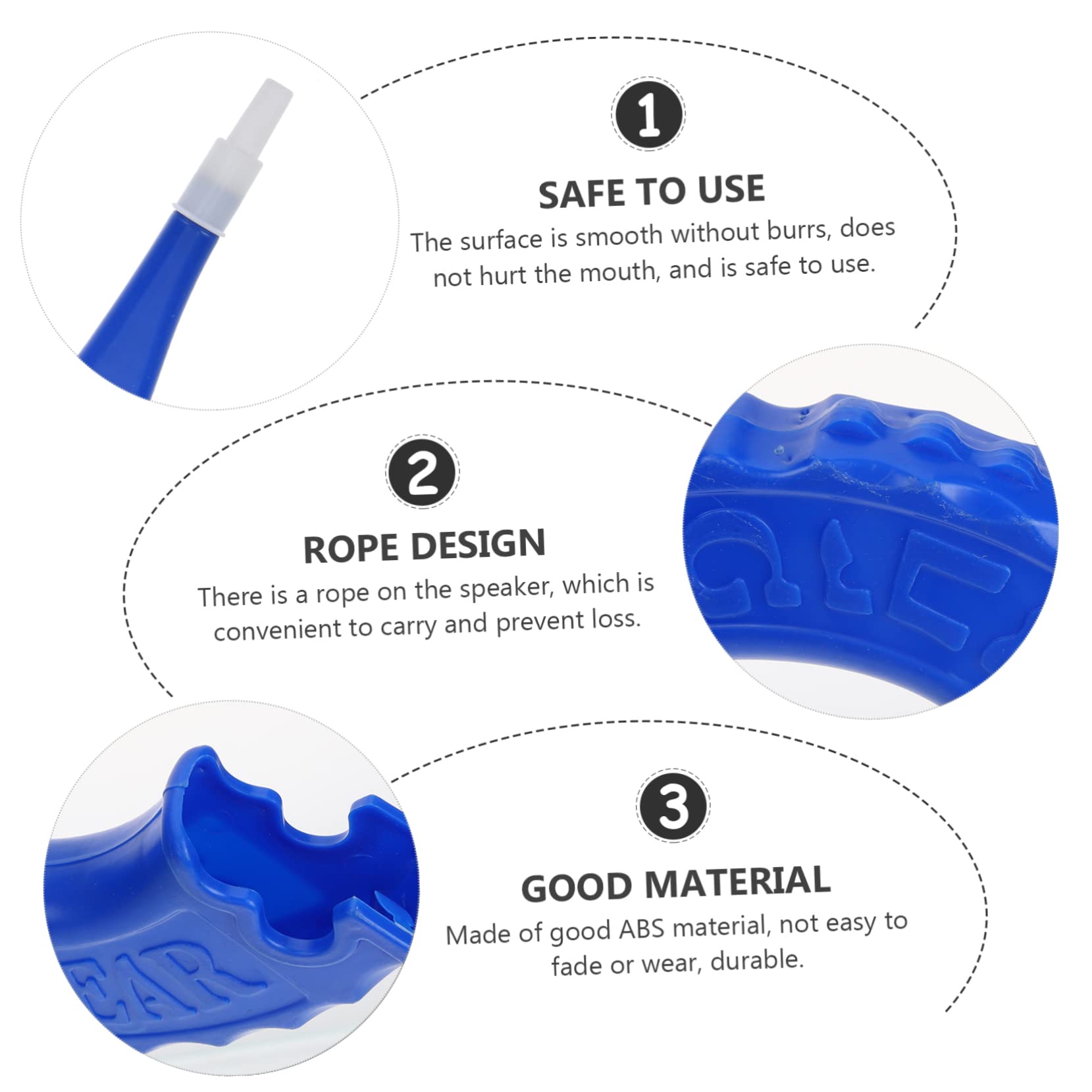 Toyvian 4 Pièces Corne Courbée Chofar Trompette Sifflet Plastique pour Enfants Fête