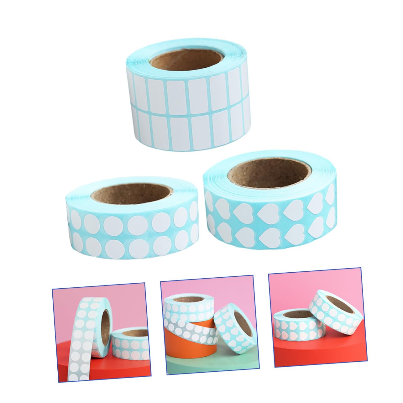 Angoily 5 Set Etichette Adesive Vuote Per Organizzazione Etichette Rotonde E Adesivi Rimovibili Per Ufficio Scuola E Attività Gruppo Design Autoadesivo Per Classificazione E 3 * 5