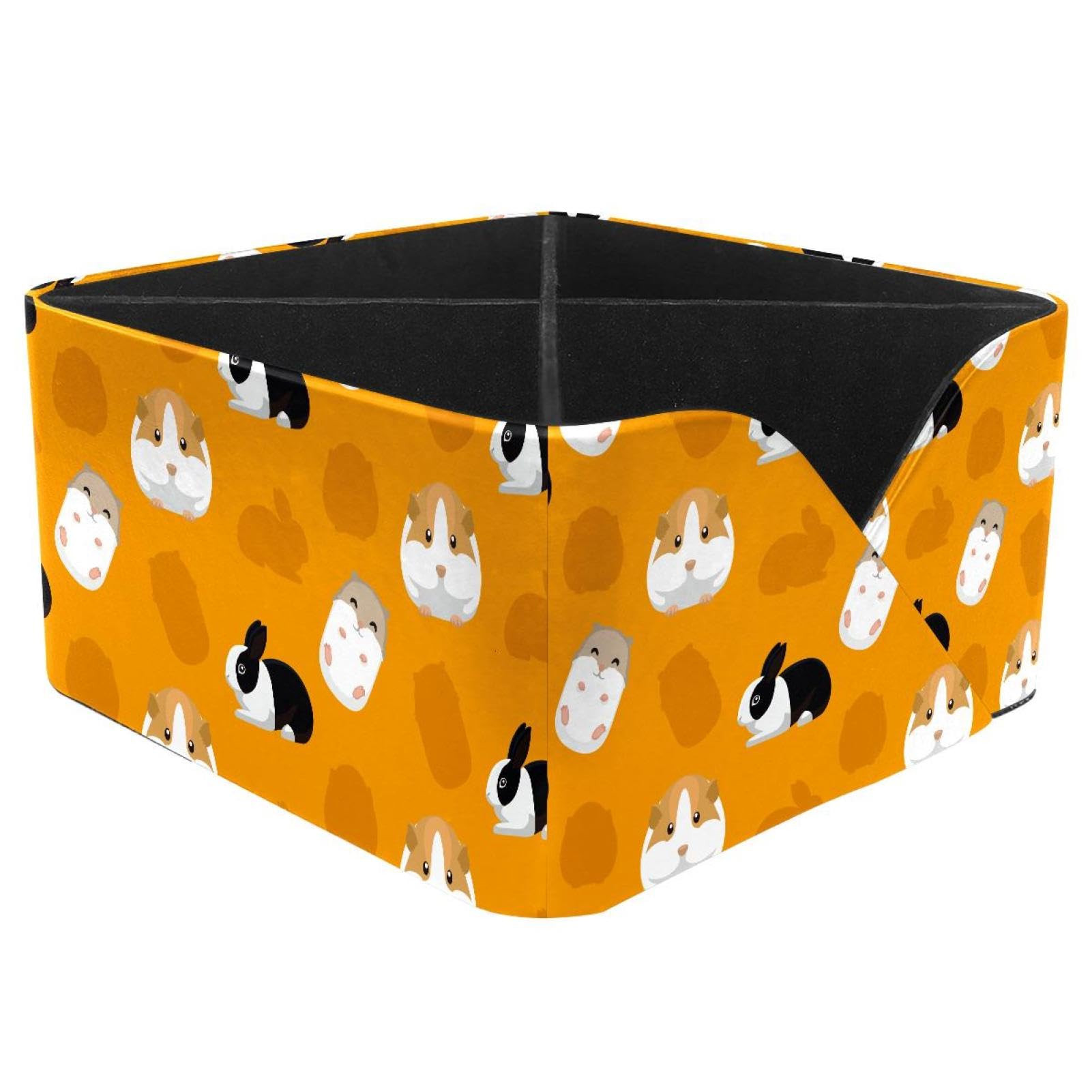 KengjuTesu Rodent Pet Rabbit Desktop Organizer Pen Holder, Rectangular Pencil Cup for Office, Study and Makeup Stations