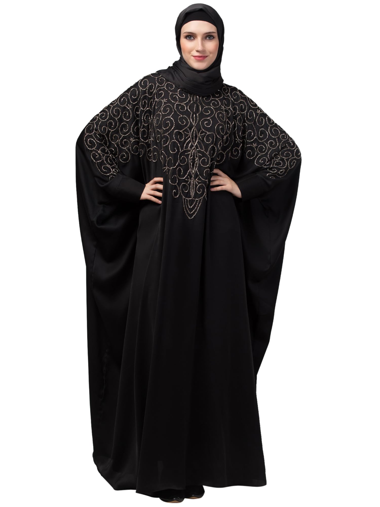 she24 Front back contrast hand embroidery Kaftan-picture-45
