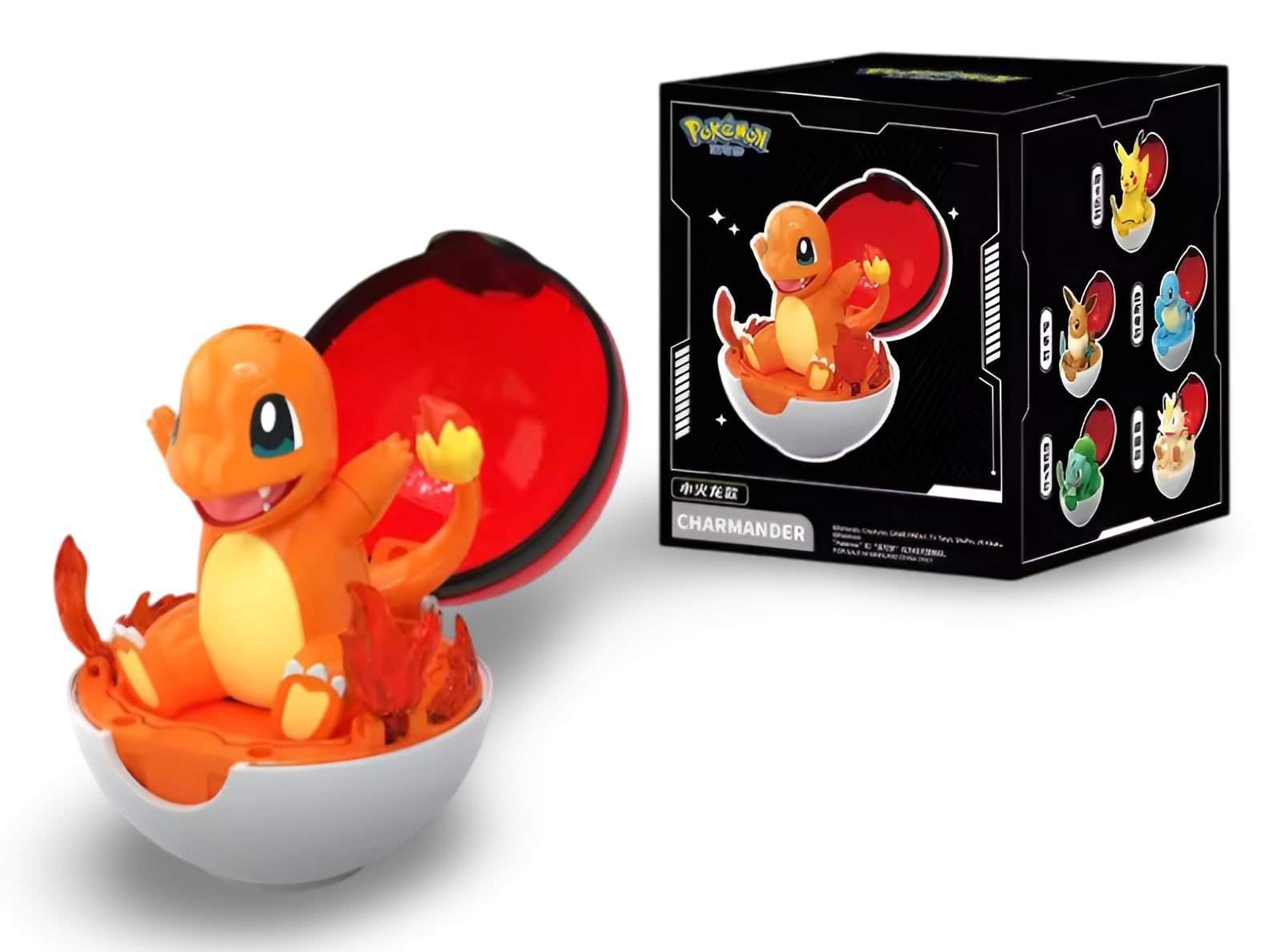 Pokemon | Pokeball Articulated Collectable Figure | 15+ Years | Box Style 4 | Charmander
