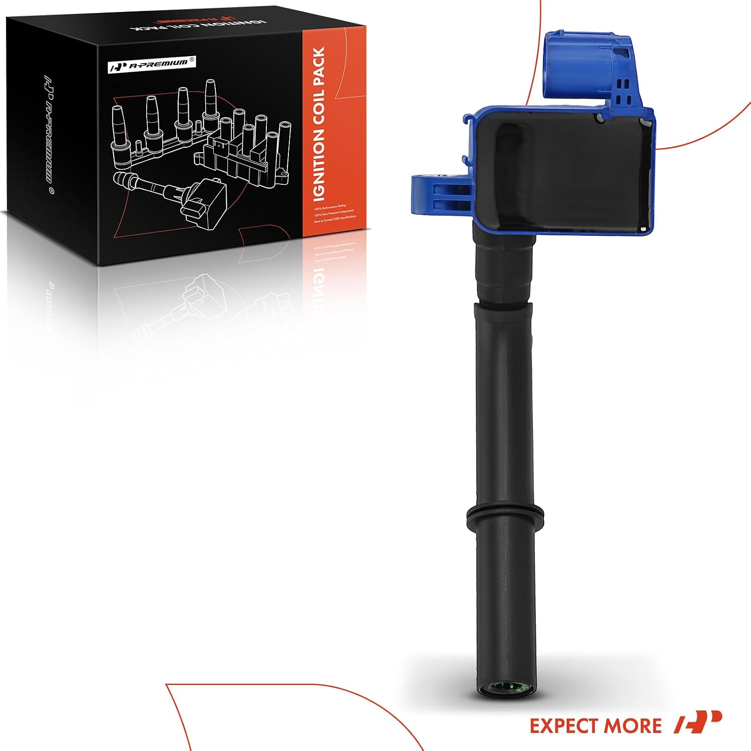 A-Premium (Blue) Engine Ignition Coil Pack Compatible with Mercedes-Benz C300, C350, E300, E350, E400, GLK350, GLE550, E63 GLE63 GL63 S63 GLS63 AMG, GLE63 AMG S, GL450, S550, S600, GLS550, G63