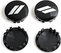 Vista 2 de iJDMTOY Juego de 4 piezas 63 mm 2.5 pulgadas plateado/ Coberturas de centro de llanta con diseño de rayado para reemplazo