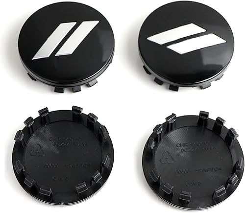 Miniatura 2 de iJDMTOY Juego de 4 piezas de 2.480 in 2.5 pulgadas, color plateado  Tapa central de recambio de tapa de llanta