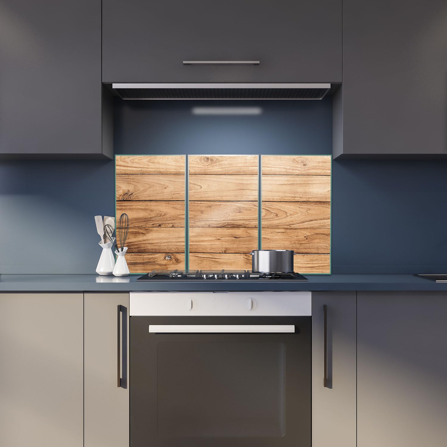 Herdabdeckplatte Abdeckung Ceranfeld Abdeckplatte Schneidebrett 3-Teilig 90x52 Holz Bretter Braun Spritzschutz Glasplatte Ceranfeldabdeckung Schutz Herdschutz Sicherheitsglas Glasschneidebrett 3x30x52