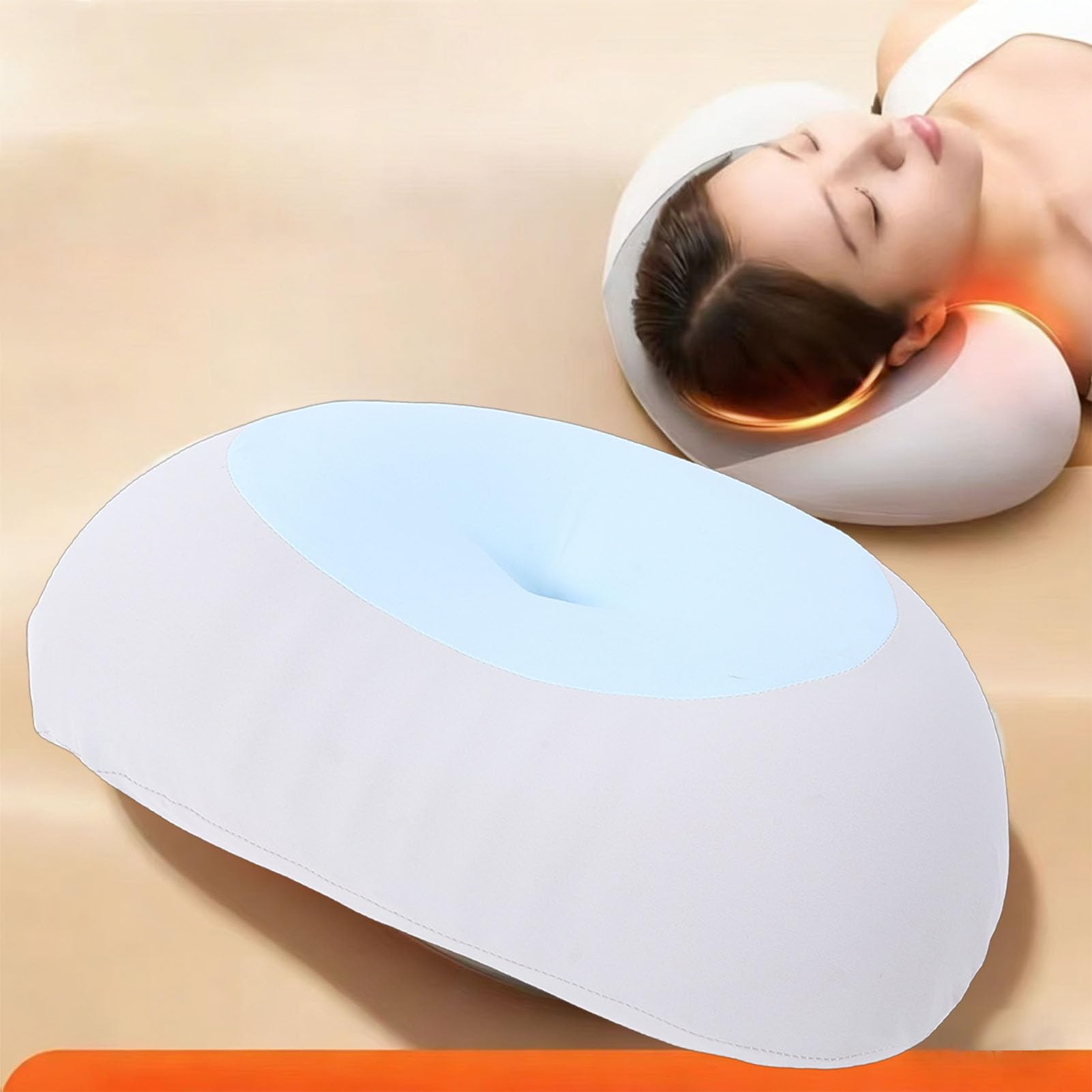 Cuscino da viaggio ergonomico in memory foam per attività all'aperto (Sky Blue)