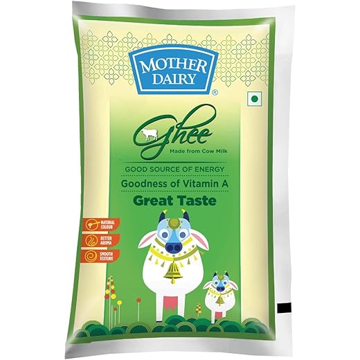 Mother Dairy Cow Ghee Pouch 1L