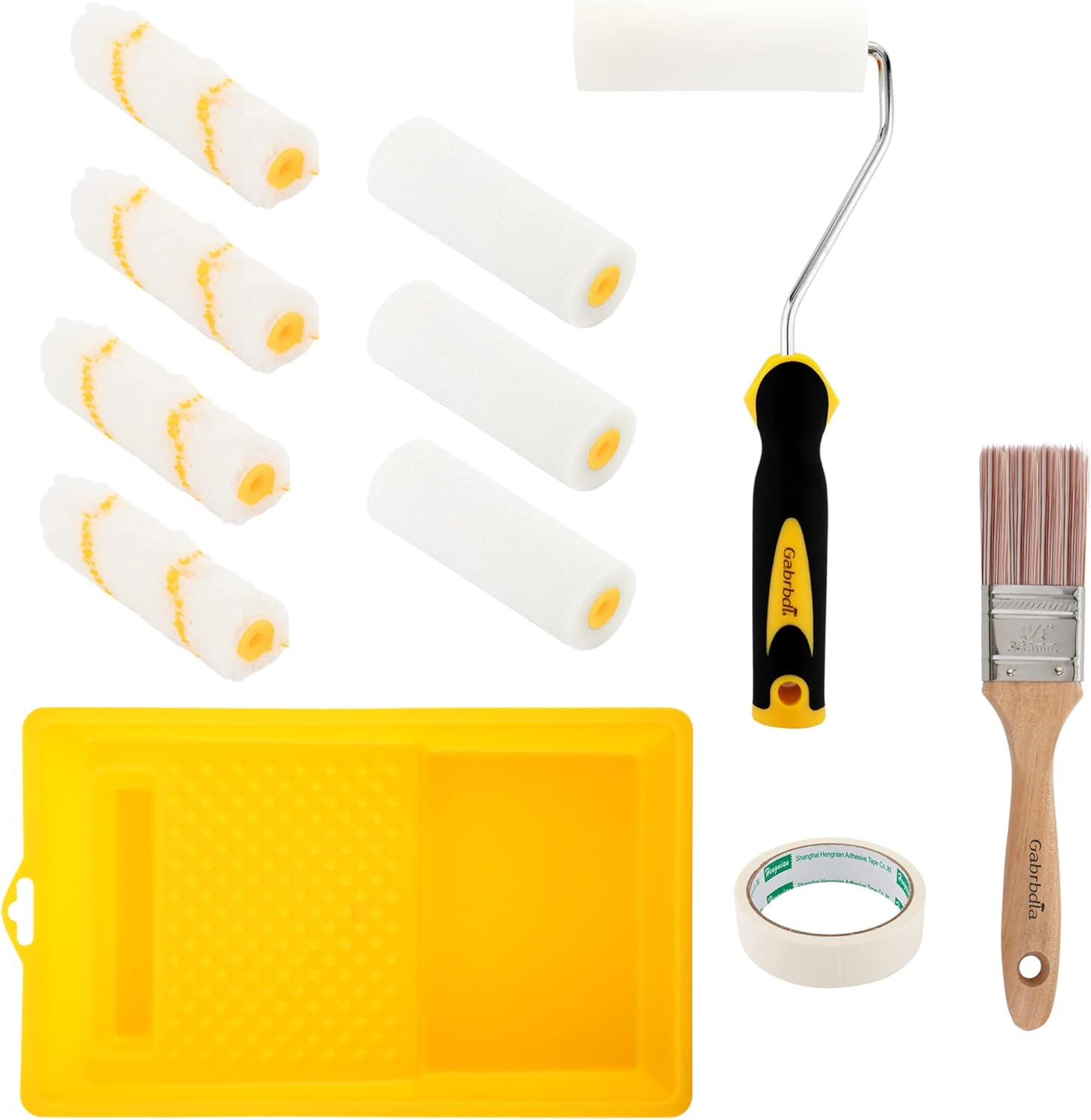 Gabrbdla Paint Roller kit 12 Pieces, with high Density Foam