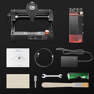 LONGER Ray5 mini Laser Engraver, 12000mm/min High-Speed Cutter for Wood, Metal, Acrylic, Leather, DIY CNC, 140x130mm Engraving Area, WiFi, Emergency Stop Safety (2.5W)