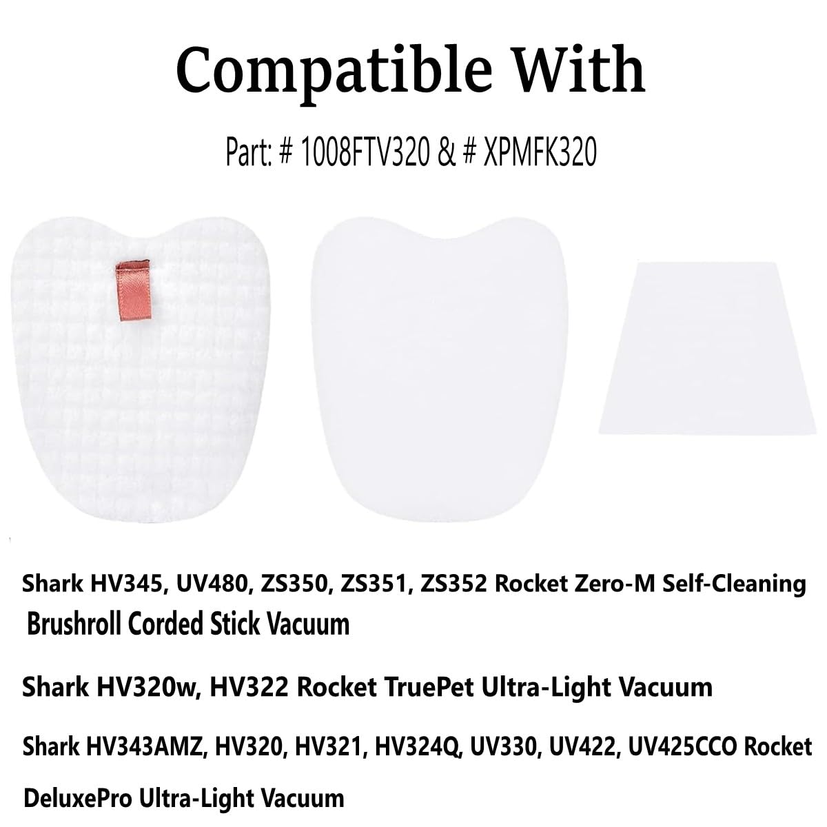 18-Pack Vacuum Filter Replacement Set For Shark Rocket HV320, HV345, ZS350 Series - Foam, Felt & Post Filters - View #2