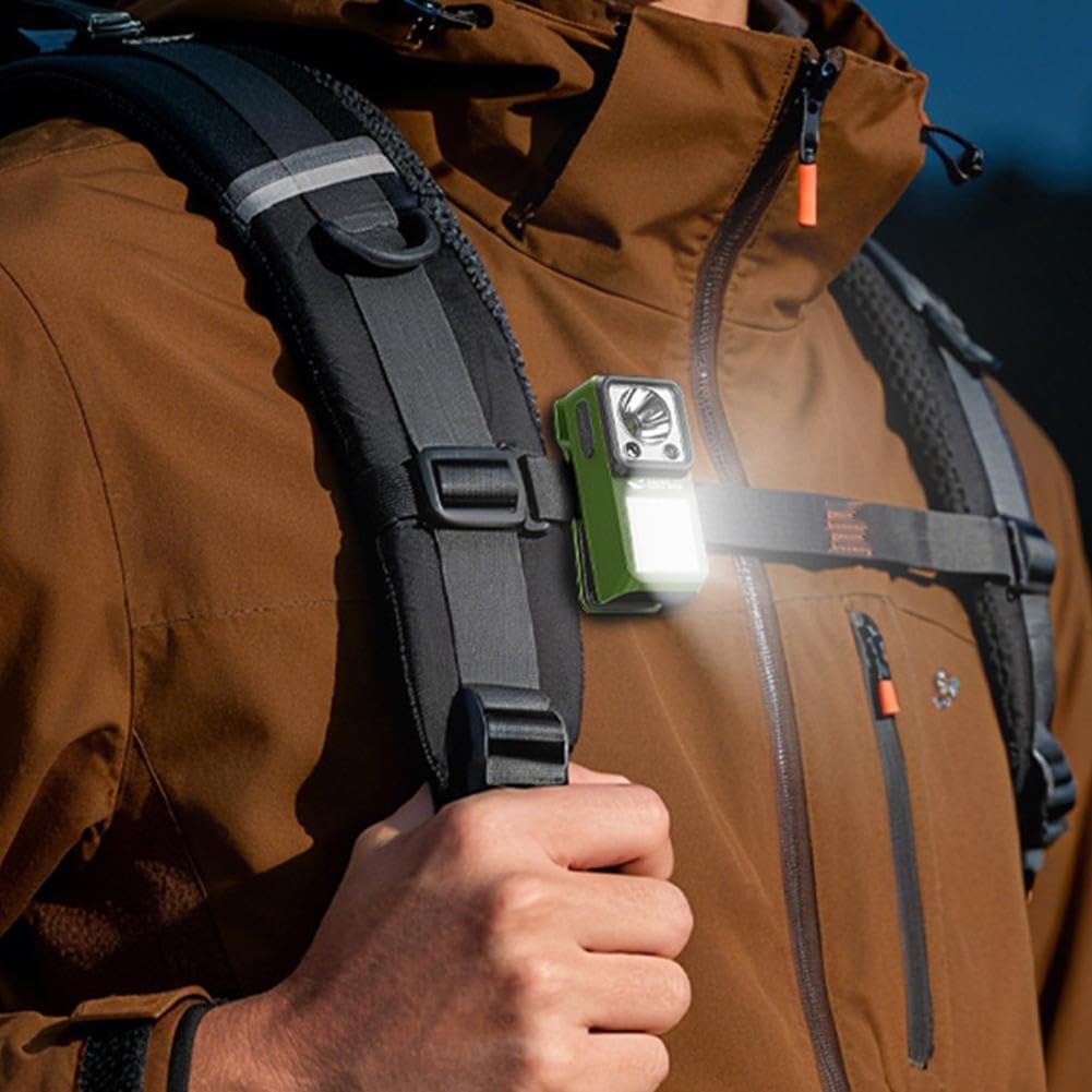 Oclip Pro EDC Flashlight Clip-on Light, 500 Lumens Rechargeable Mini Torch with 3 Lights Modes, Type-C Charging Magnetic Work Light for Cycling, Hiking, Signaling, Outdoor & Indoor Use