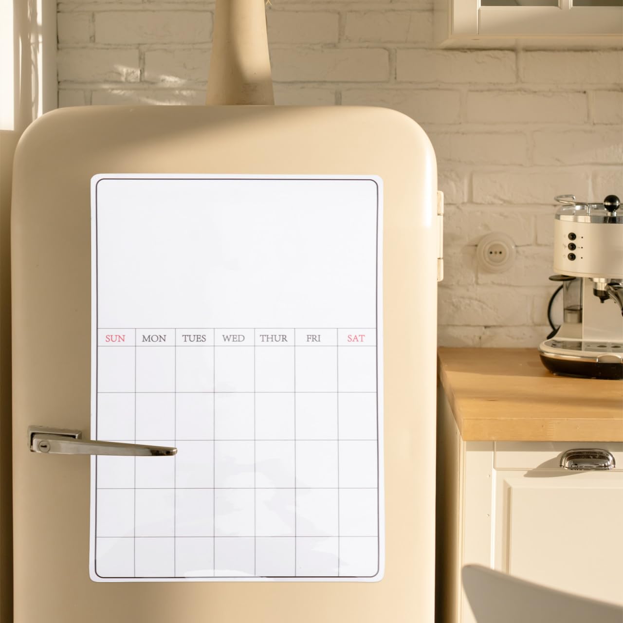 2 pezzi Lavagna Cancellaibile da Frigorifero Pianificatore Mensile Riutilizzabile per Casa Organizer con per Note e Programmazione Familiare