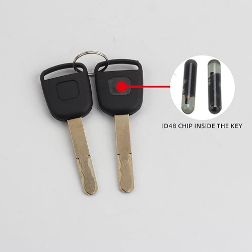 Vista 3 de Dasbecan Conjunto de cilindro de bloqueo del interruptor de encendido compatible con Accord 2003-2005, CR-V 2005-2006, FIT 2003-2005, Odyssey