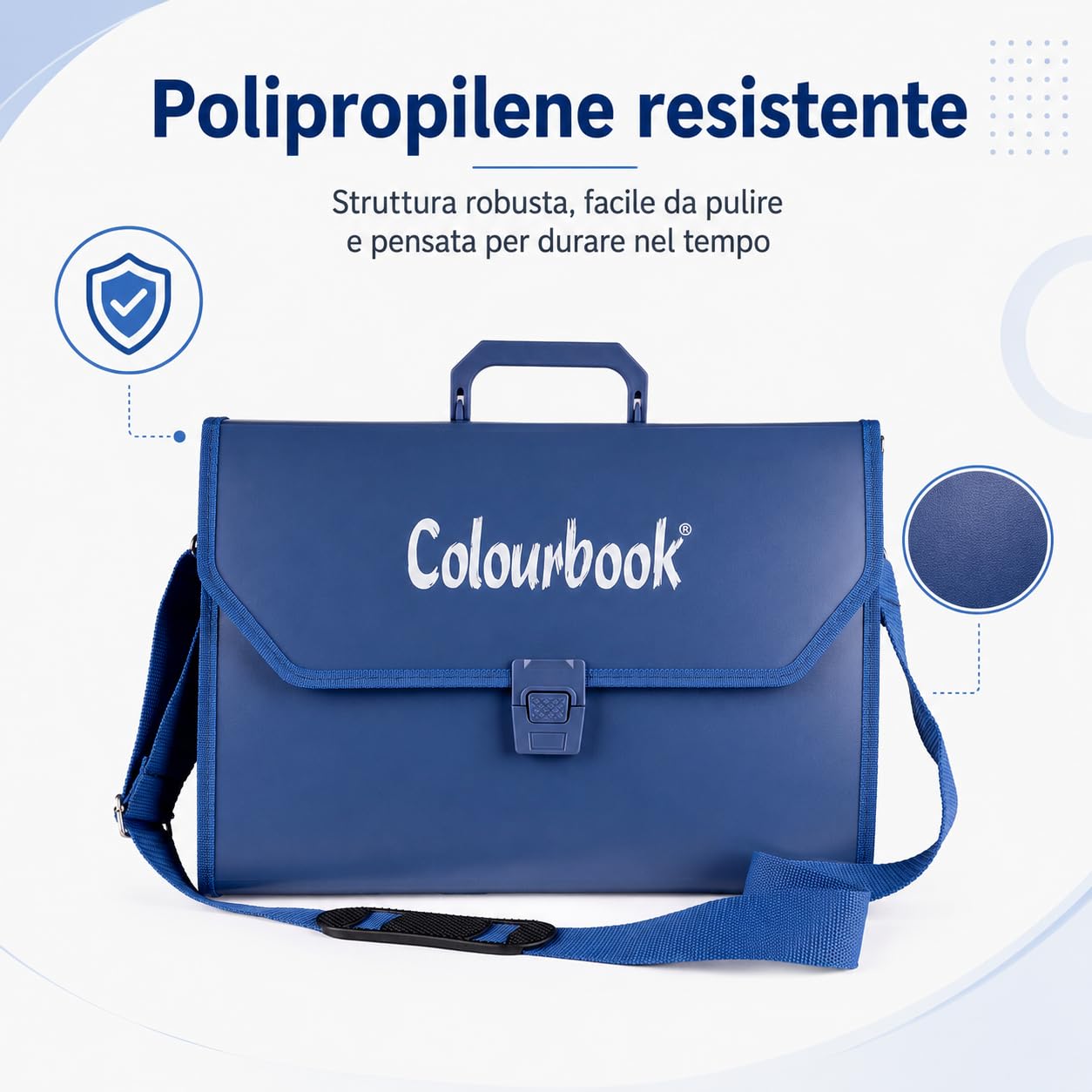 Colourbook Valigetta Portadisegni A3 35x50 cm Impermeabile Leggera Made in Italy