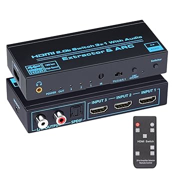 Amazon.co.jp: BLUPOW 4K60Hz・HDR対応 HDMI2.0切替器 3入力1