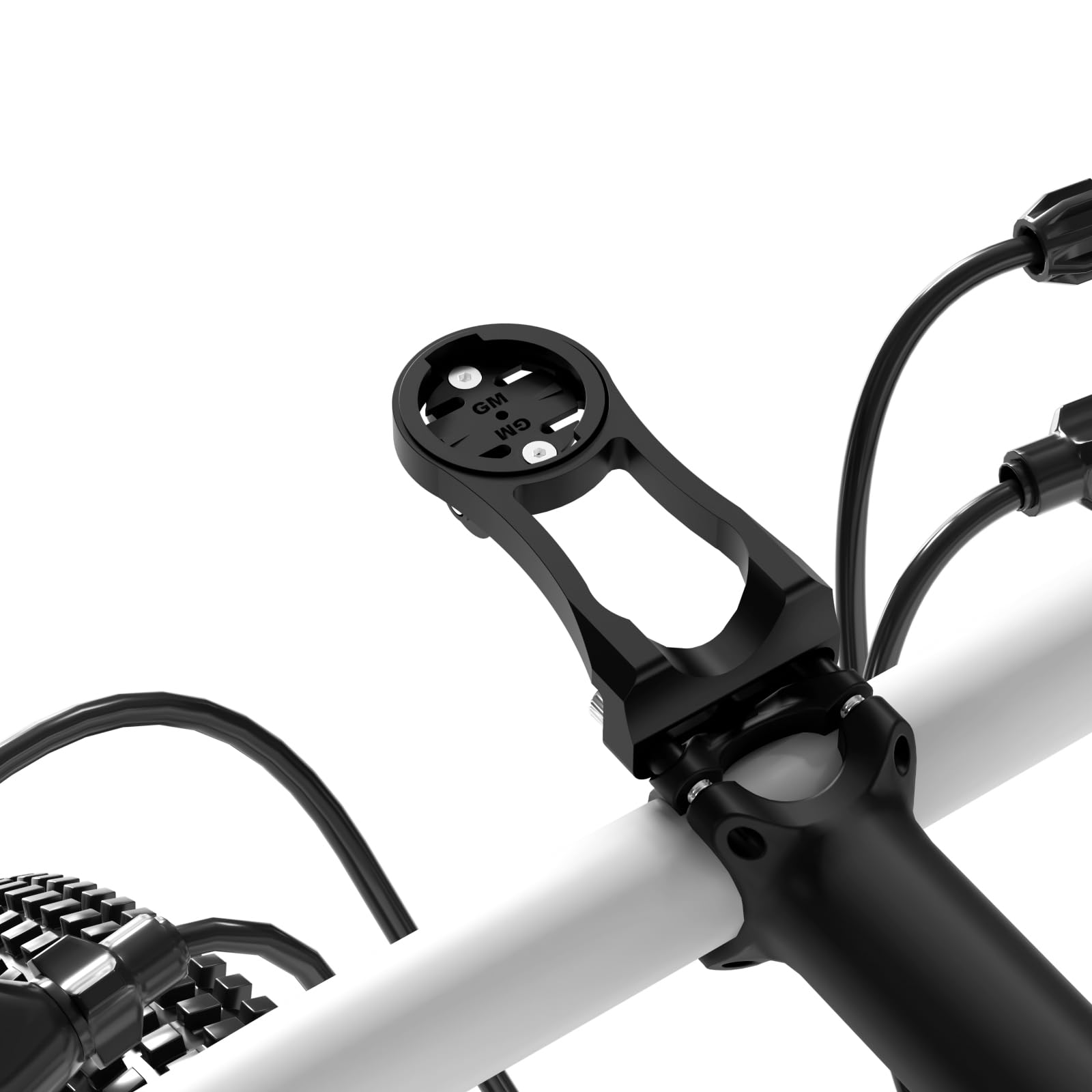 Support d'ordinateur de potence de vélo de 32 mm pour Garmin Edge Explore, en alliage d'aluminium léger pour GPS, lampe de poche et caméra d'action, compatible avec Bryton, Wahoo et Cateye Noir