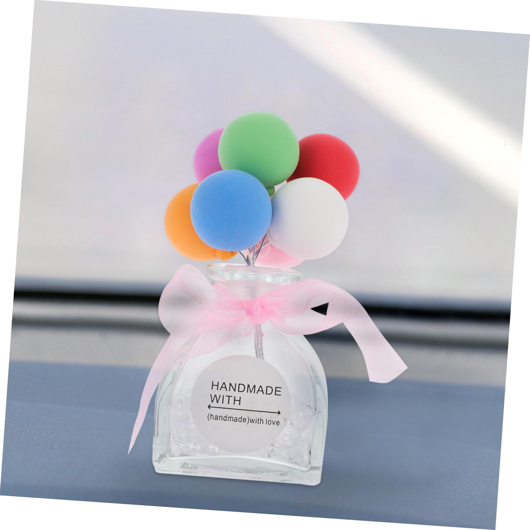 Alipis 3 Bottiglie di Profumo per Auto in Vetro, Diffusore di Aromi a Forma di Palloncino, Decorazione per Interni e Armadi
