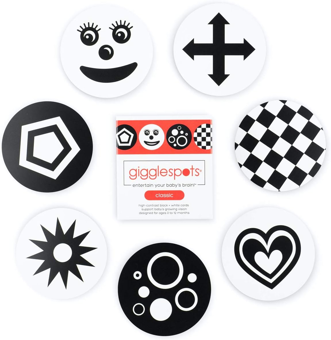 Gigglespots: Black and White Baby Flashcards (Cards for Babies, Classic)