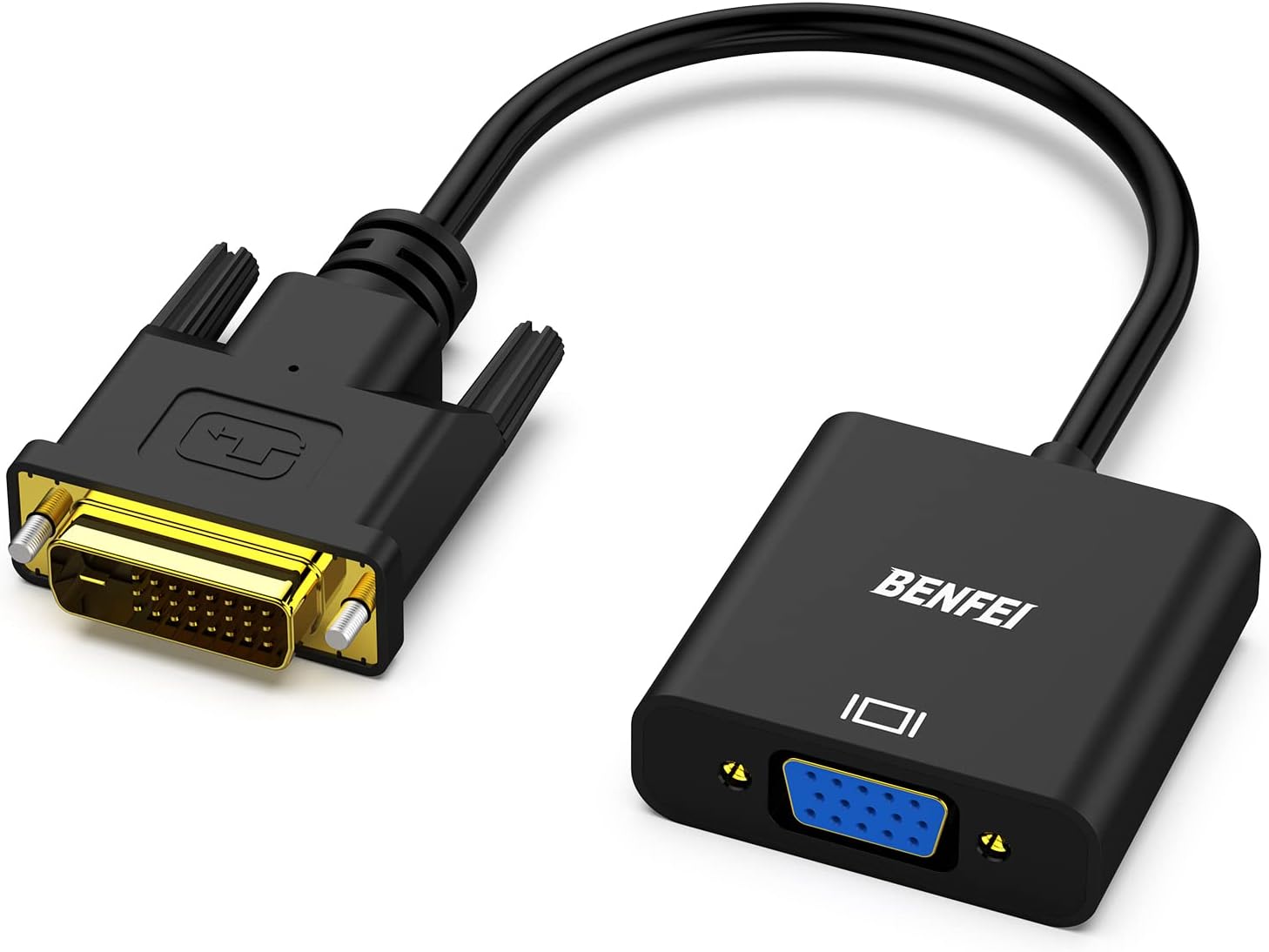 BENFEI Active DVI-D to VGA Adapter, DVI-D 24+1 to VGA Male to Female Adapter