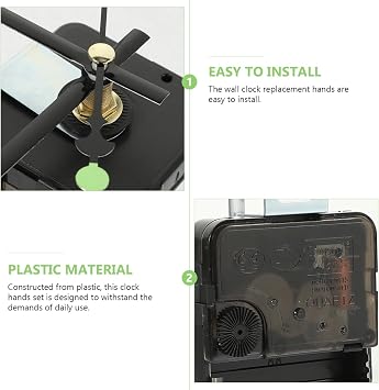 Quartz Clock Mechanism Kits Replacement Clock Movement with Fluorescent Hands for DIY Wall Repair and Parts Replacement