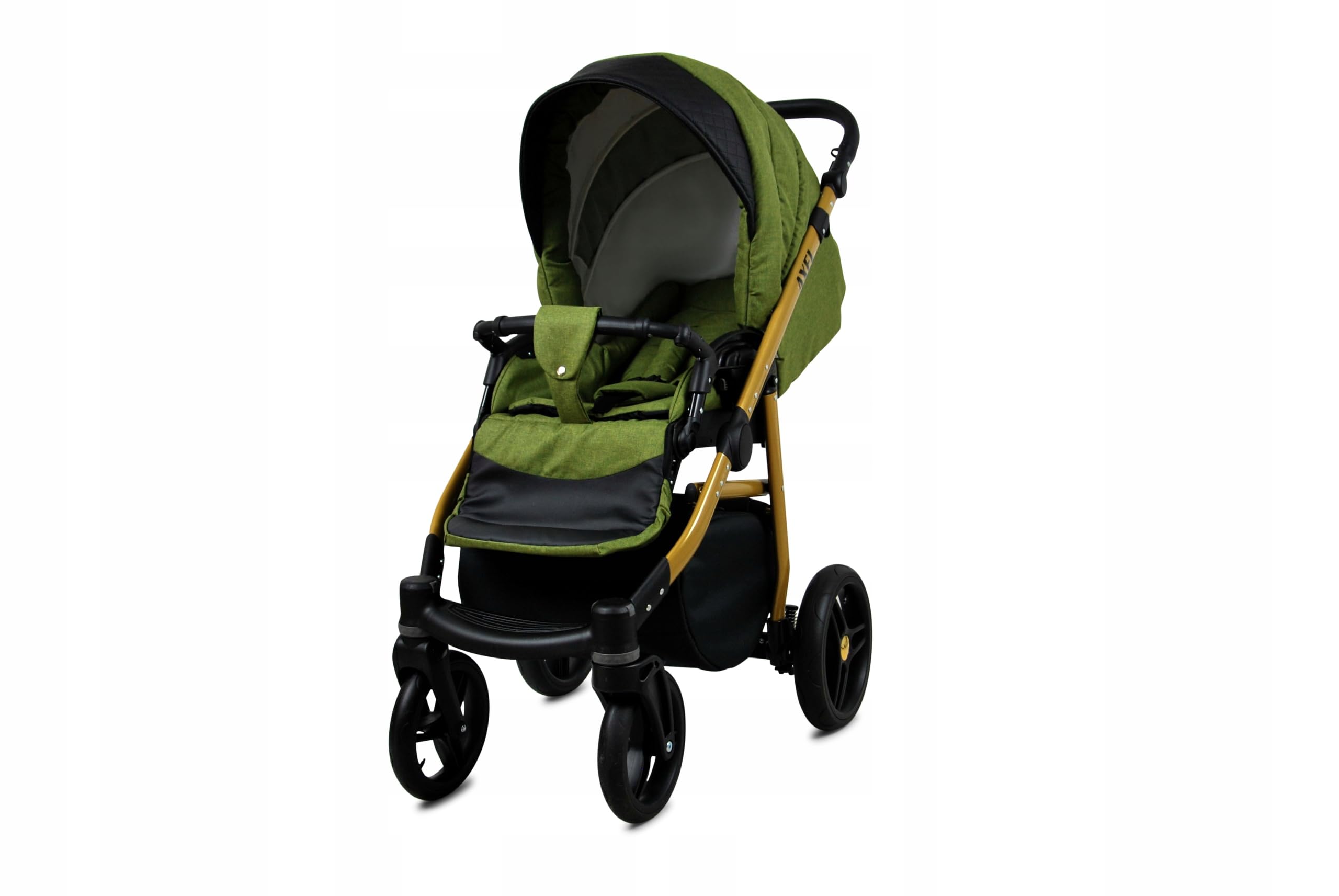 BabyLux® Wózek dziecięcy kompletny zestaw 4 w 1, Axel, w tym gondola dla niemowląt, wędka, fotelik samochodowy, podstawa ISOFIX, wózek dziecięcy, system kombinowany, z torbą do przewijania itp.