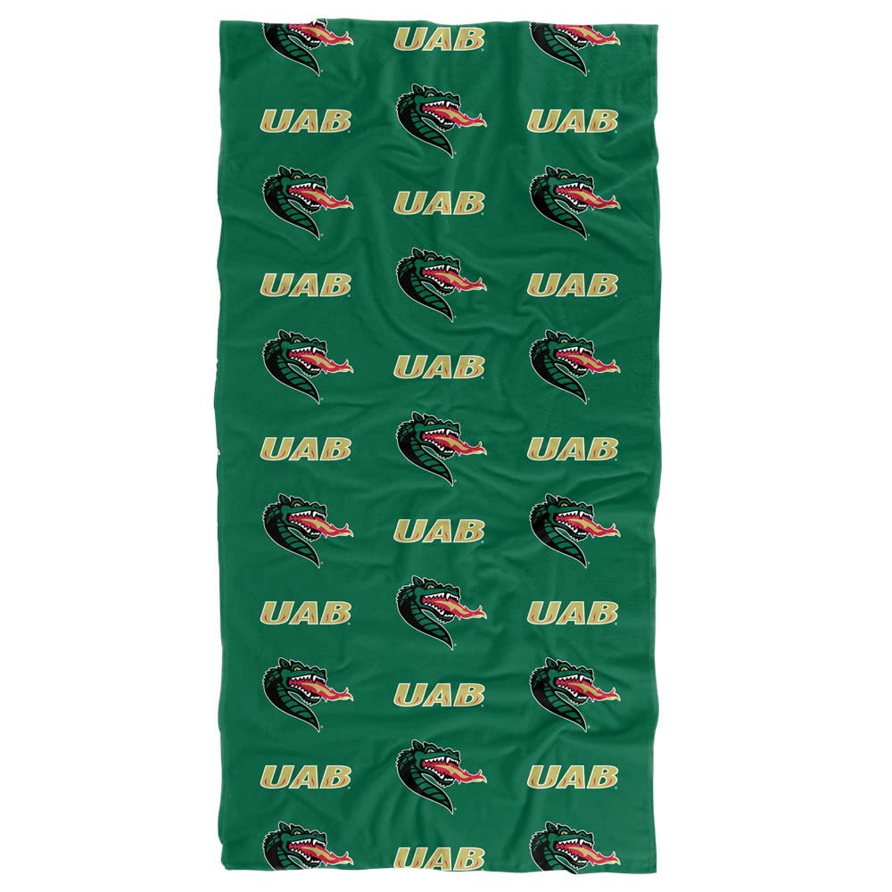 LOGOVISION University of Alabama at Birmingham Beach Towel/Bath Towel, 30"x60" Logo Pattern
