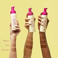 Vista 3 de Coco & Eve Sunny Honey Paquete bronceador Bali. Mousse bronceador sin sol, natural. Loción autobronceadora instantánea con bronceador, manopla